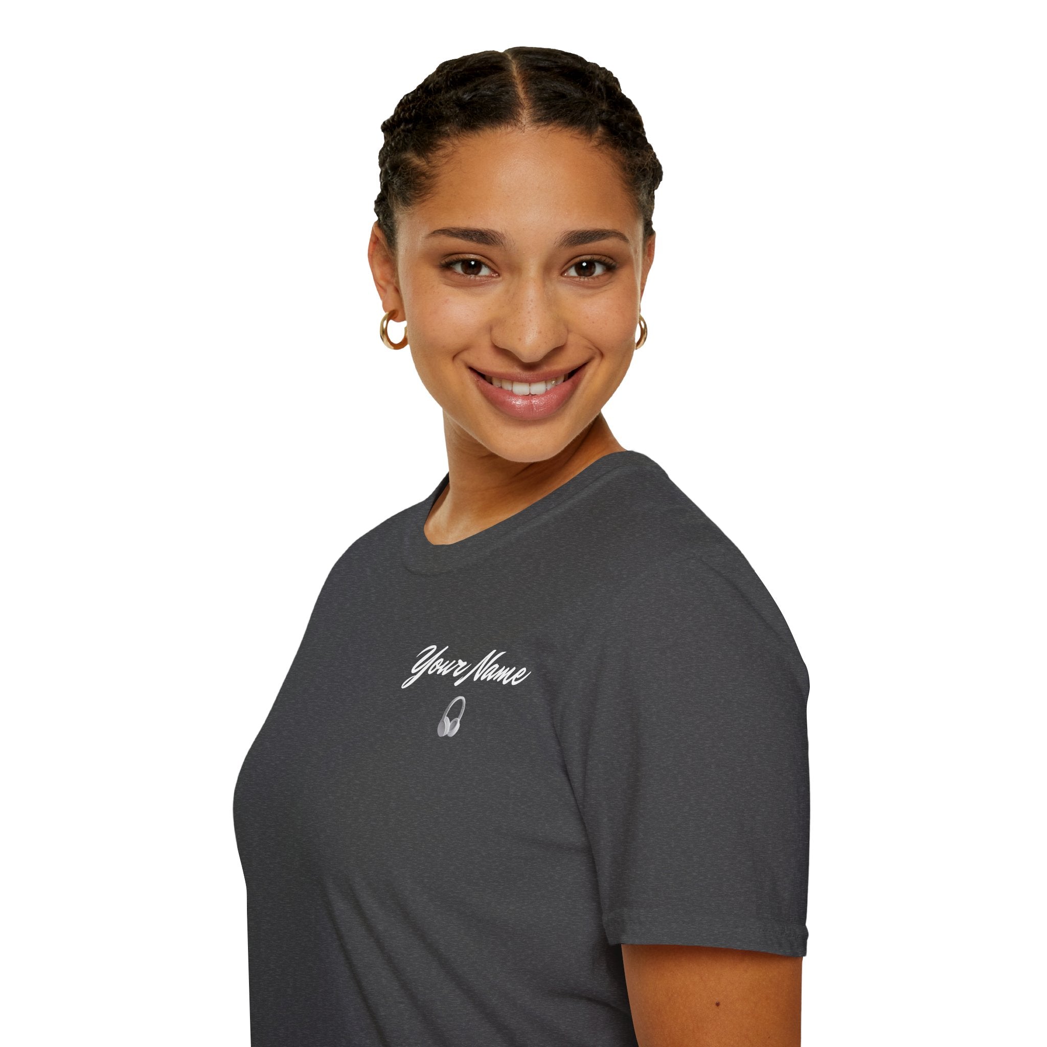 "DJ VAMP" 🎧Personalized Logo Tee – Bold, Loud, and Made to Move - QR